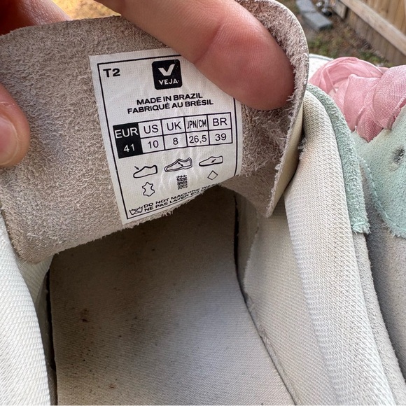 VEJA V10 Suede Sneakers Multi Color Lace Up Casual Shoe Women’s 10 Ribbon Laces - Picture 12 of 13